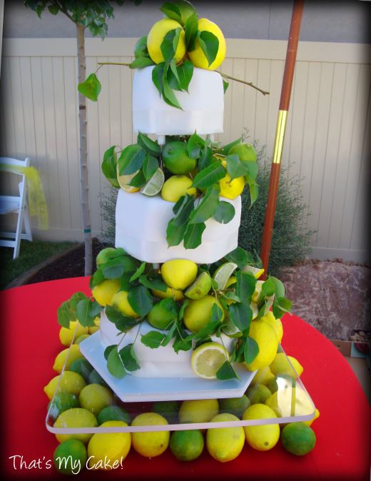 The colors of the wedding were lime green yellow and red