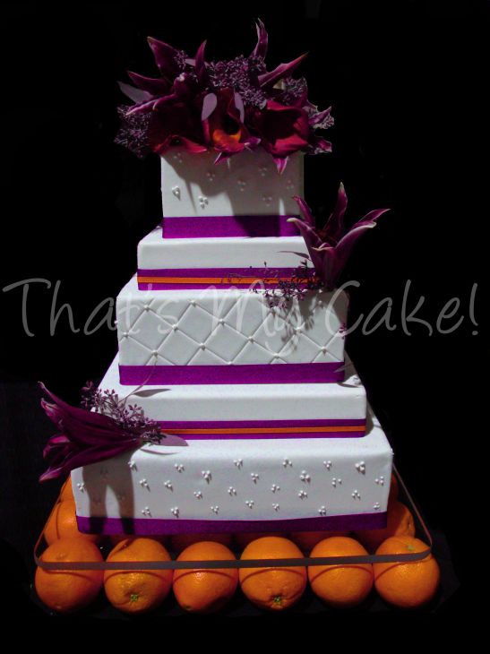 Purple and Orange Wedding Cake Posted on September 13 2009 by Ryley